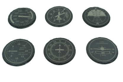 Coasters with Airplane Instruments