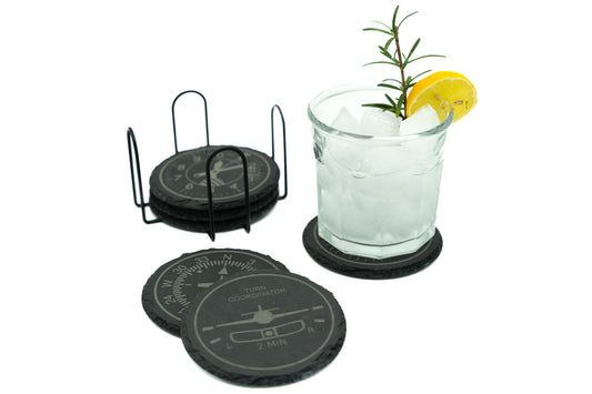 Coasters with Airplane Instruments